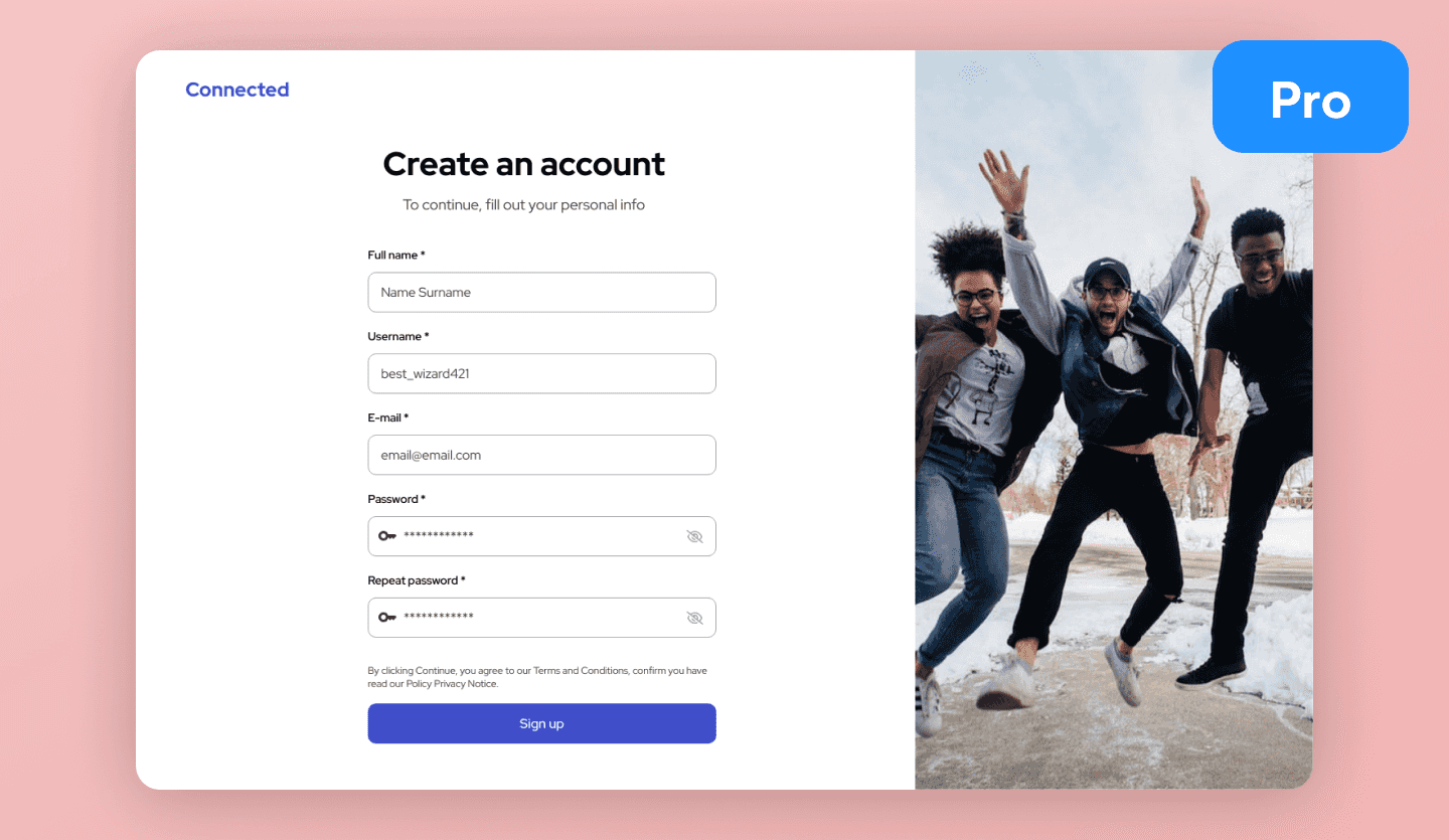 Social Media Website Template | Social Media Web Design | Uizard